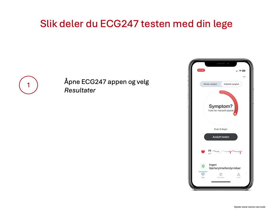 Slik deler du testen med din lege (animert)