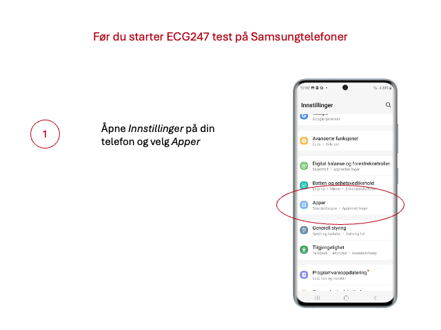 ECG247 på Samsungtelefoner